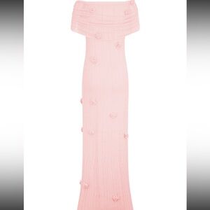 Meshki Pink Knit Maxi Dress